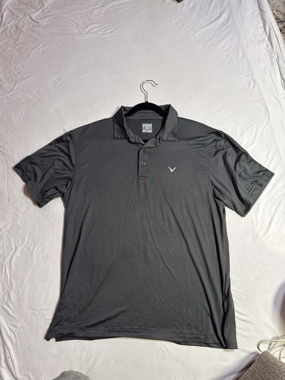 Callaway Men's Fine Line Stripe Performance Golf Polo Shirt, Size L
